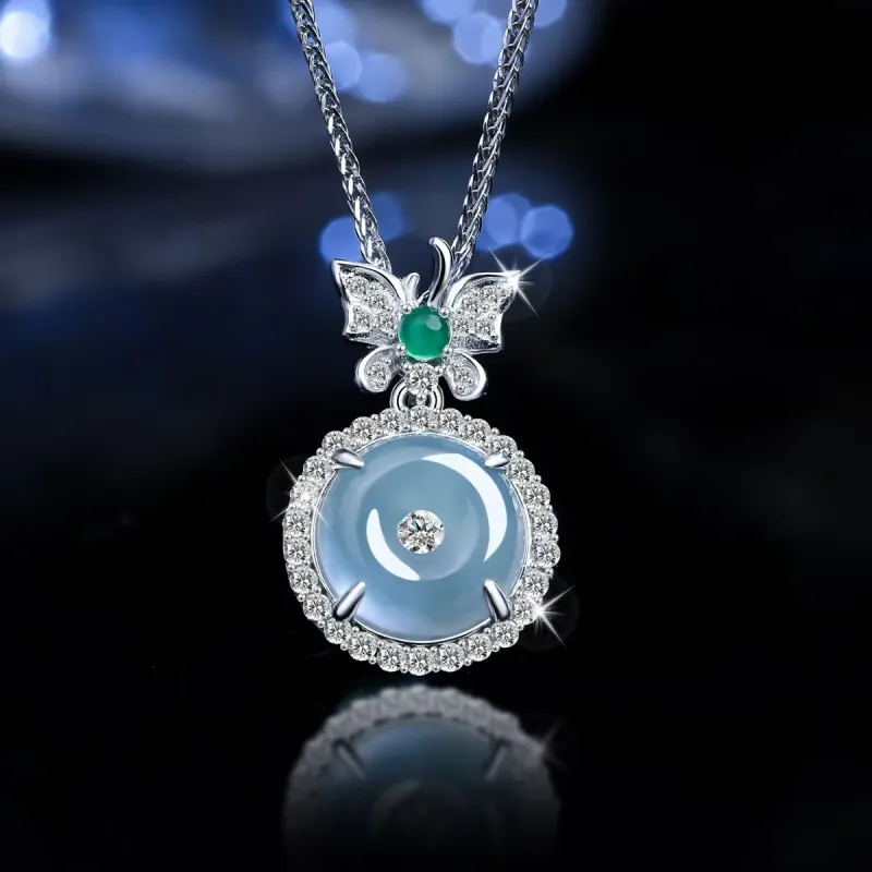 MUSHIFEN Glutinous Jade Good Luck Necklace Women's-1