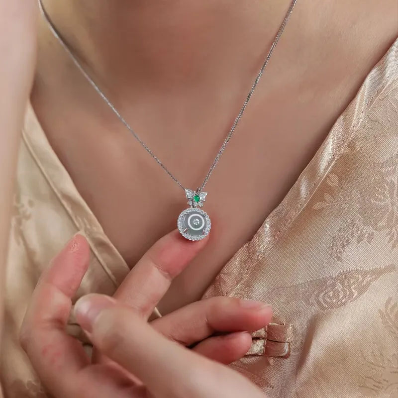 MUSHIFEN Glutinous Jade Good Luck Necklace Women's-4