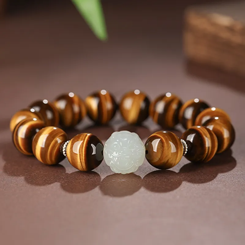 MUSHIFEN Tiger's Eye Stone Bracelets Unisex-3