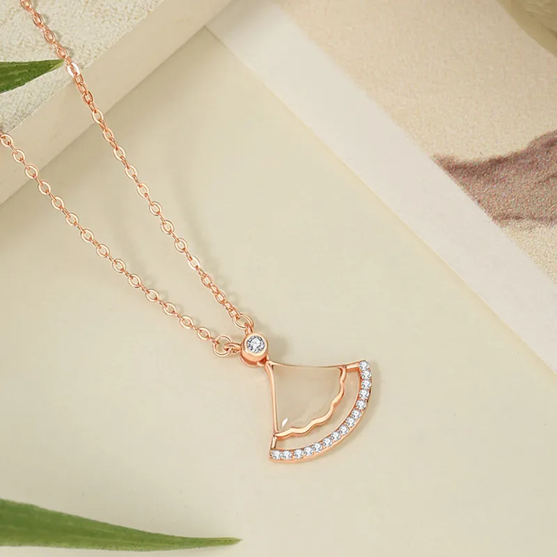MUSHIFEN Hetian Jade Necklaces Pale Greenish White Jade Women's-1