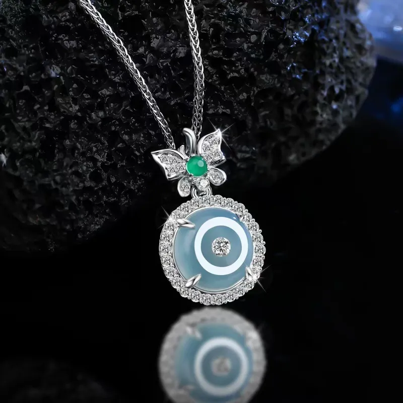 MUSHIFEN Glutinous Jade Good Luck Necklace Women's-3
