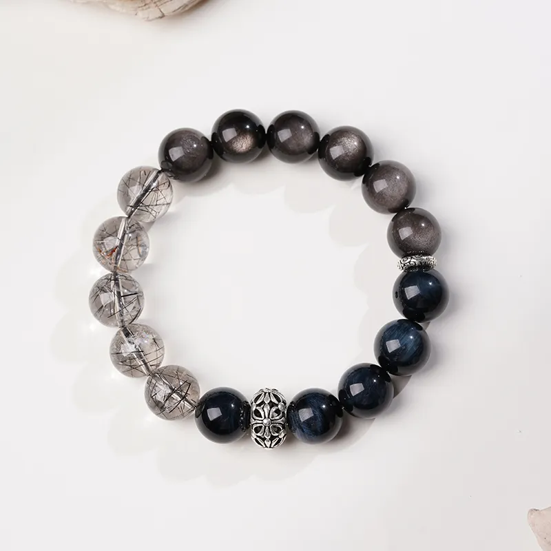MUSHIFEN Obsidian Jade Bracelets Unisex-4