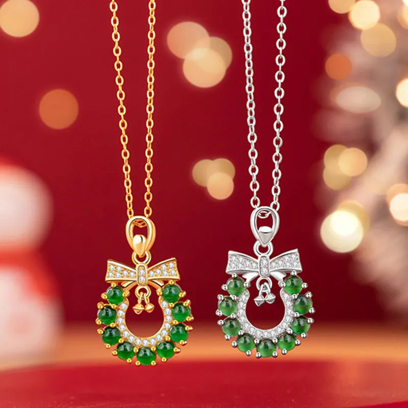 MUSHIFEN Glutinous Jade Jadeite Necklaces Women's-7