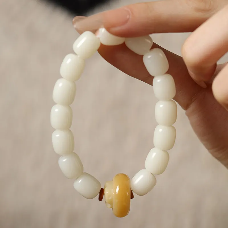 MUSHIFEN White Jade Bodhi Bracelets Unisex-1