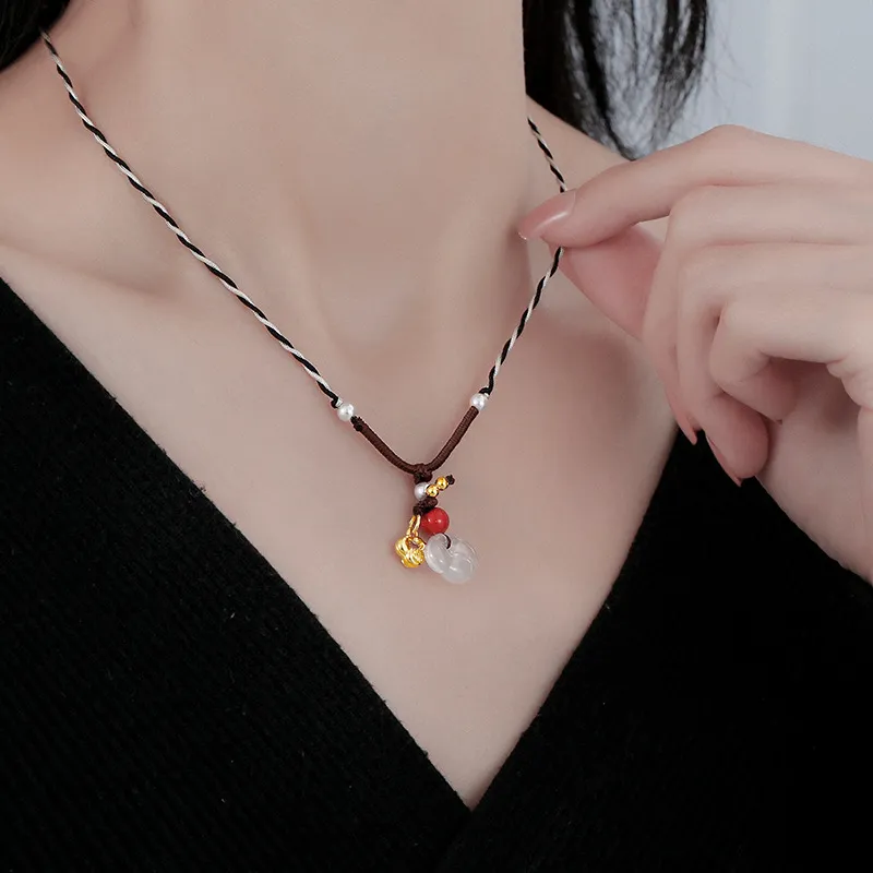 MUSHIFEN Chalcedony Necklaces Women's-2