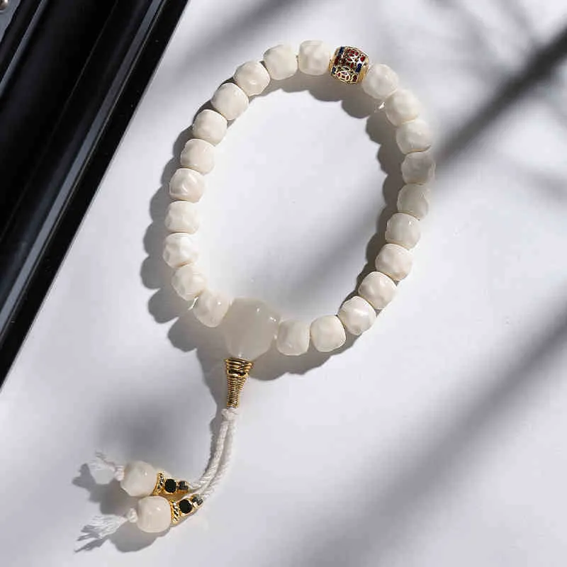 MUSHIFEN White Jade Bodhi Bracelets Women's-1