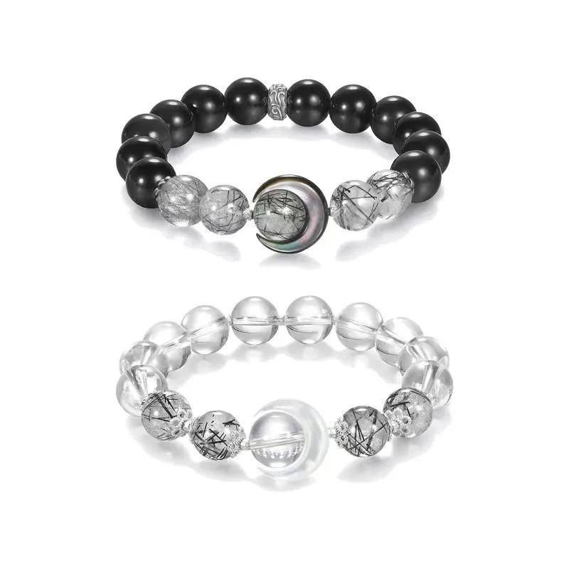 MUSHIFEN Obsidian Bracelets Unisex-2