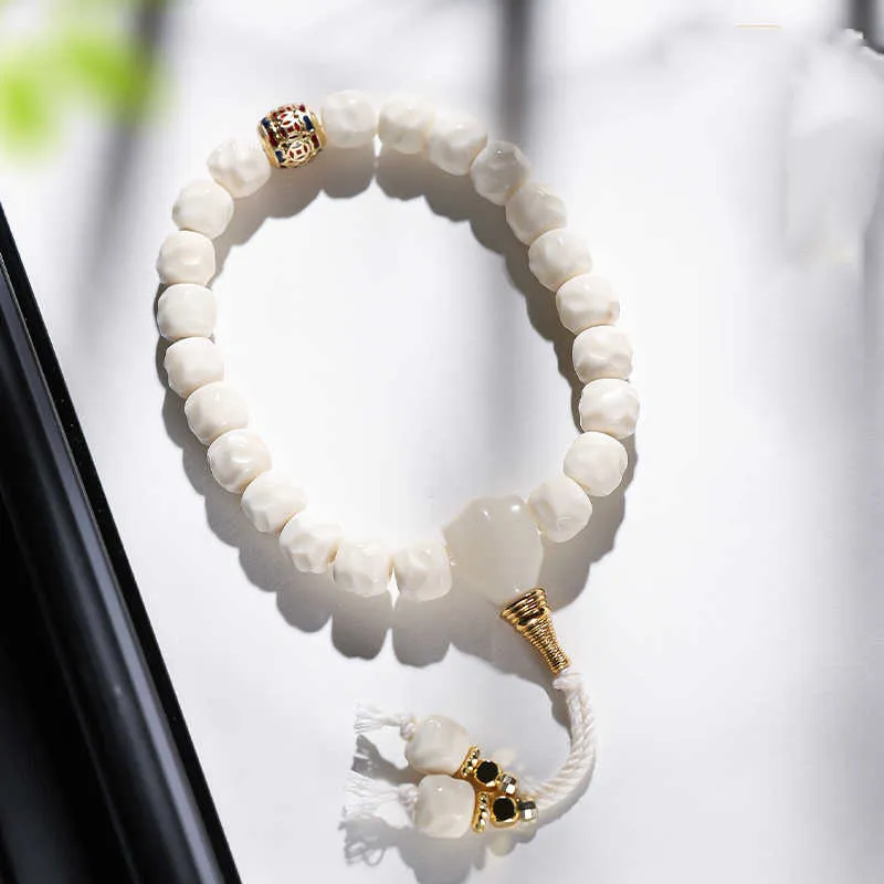 MUSHIFEN White Jade Bodhi Bracelets Women's-2