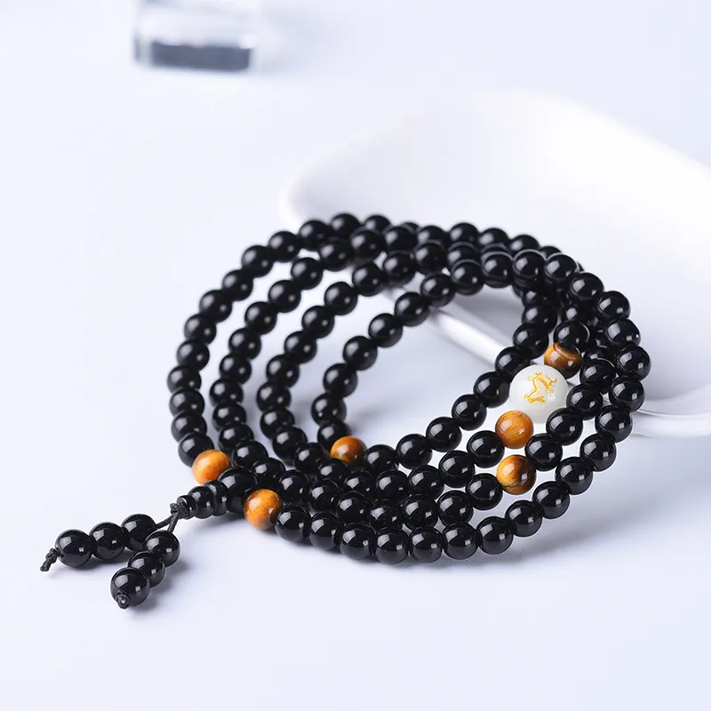 MUSHIFEN Obsidian Bracelets Unisex-3
