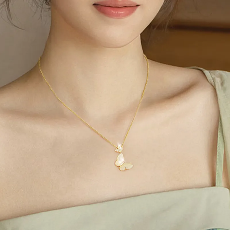 MUSHIFEN Hetian Jade Necklaces Pale Greenish White Jade Women's-4