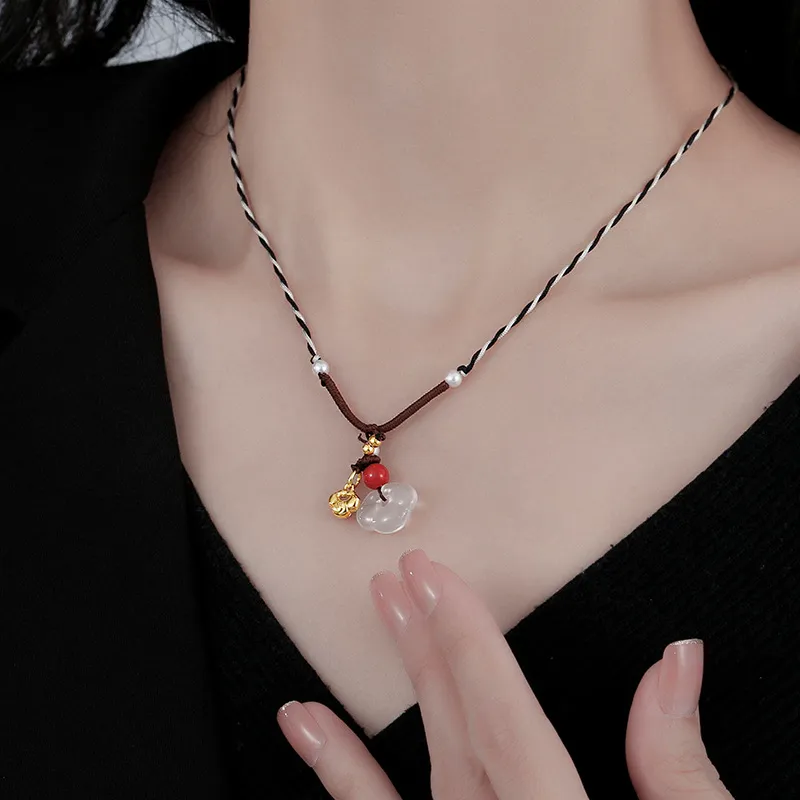 MUSHIFEN Chalcedony Necklaces Women's-4