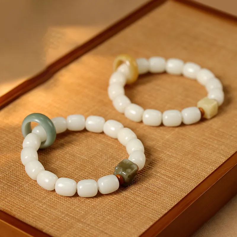 MUSHIFEN White Jade Bodhi Bracelets Unisex-6