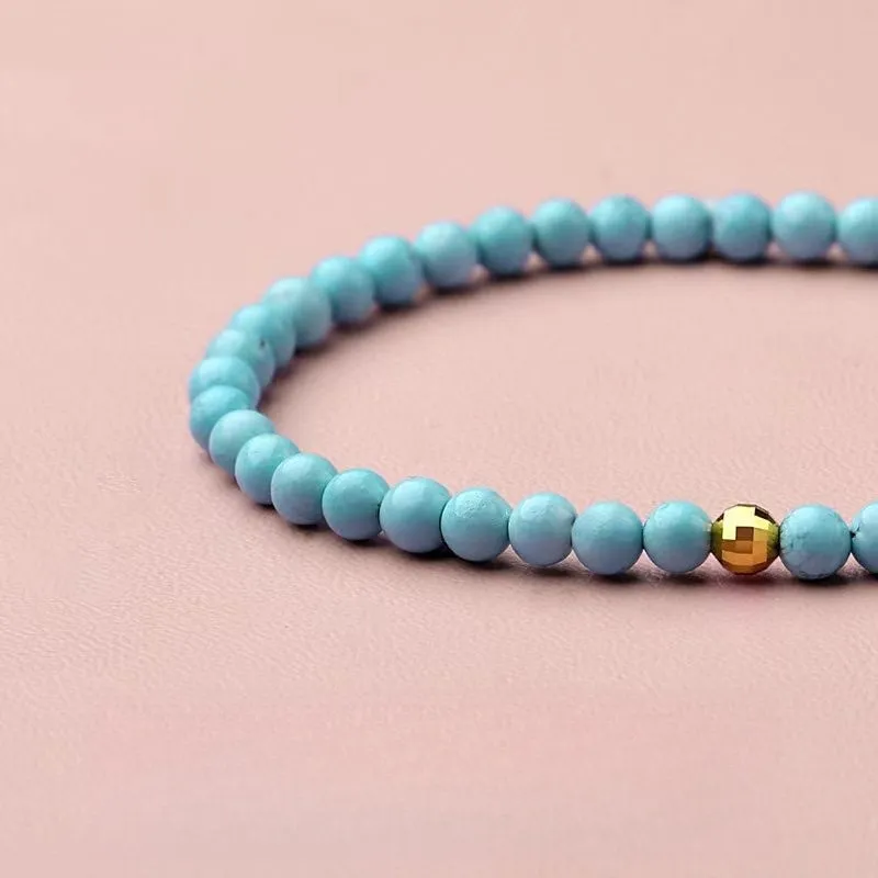MUSHIFEN Turquoise Beaded Bracelet #Good Luck Women's-4