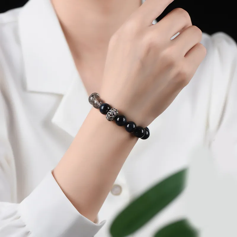 MUSHIFEN Obsidian Jade Bracelets Unisex-1