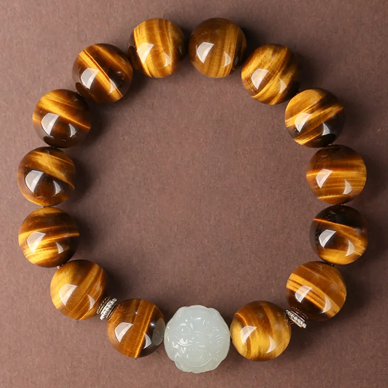 MUSHIFEN Tiger's Eye Stone Bracelets Unisex-5