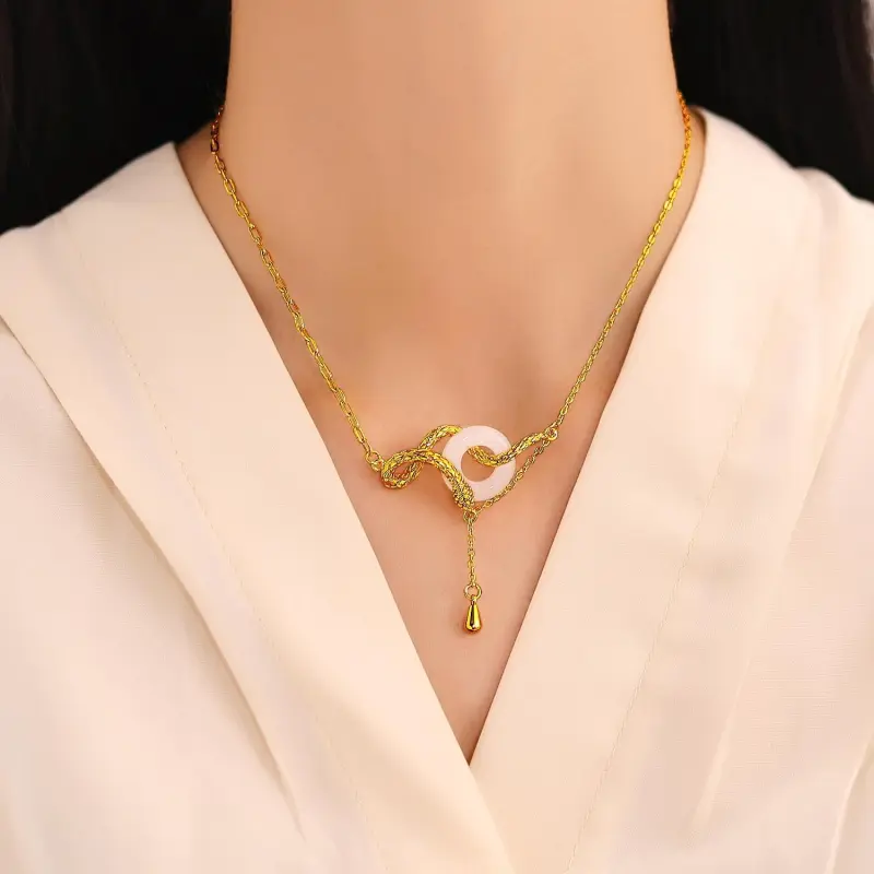 MUSHIFEN Chalcedony Necklaces Women's-4