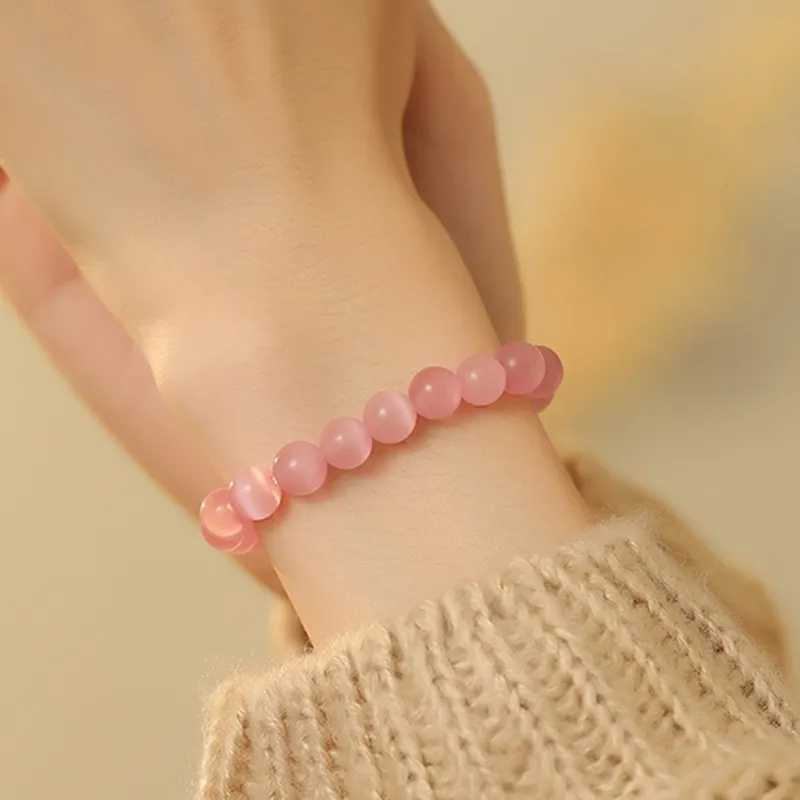 MUSHIFEN Glass Cat Eye Bracelets Women's-2