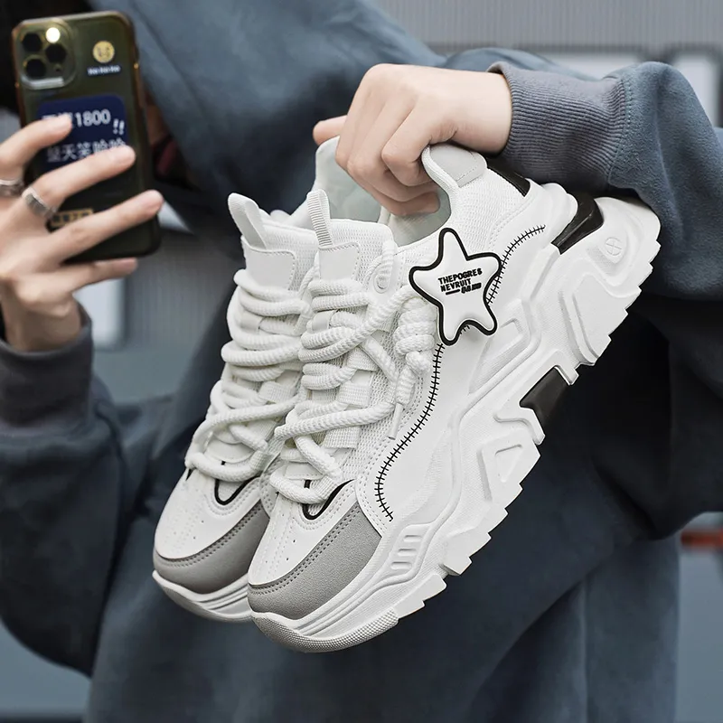 Colorful Creations Slip Resistant, Abrasion Resistant, Breathable, Height Increasing Low Top Casual Shoes Men's-8