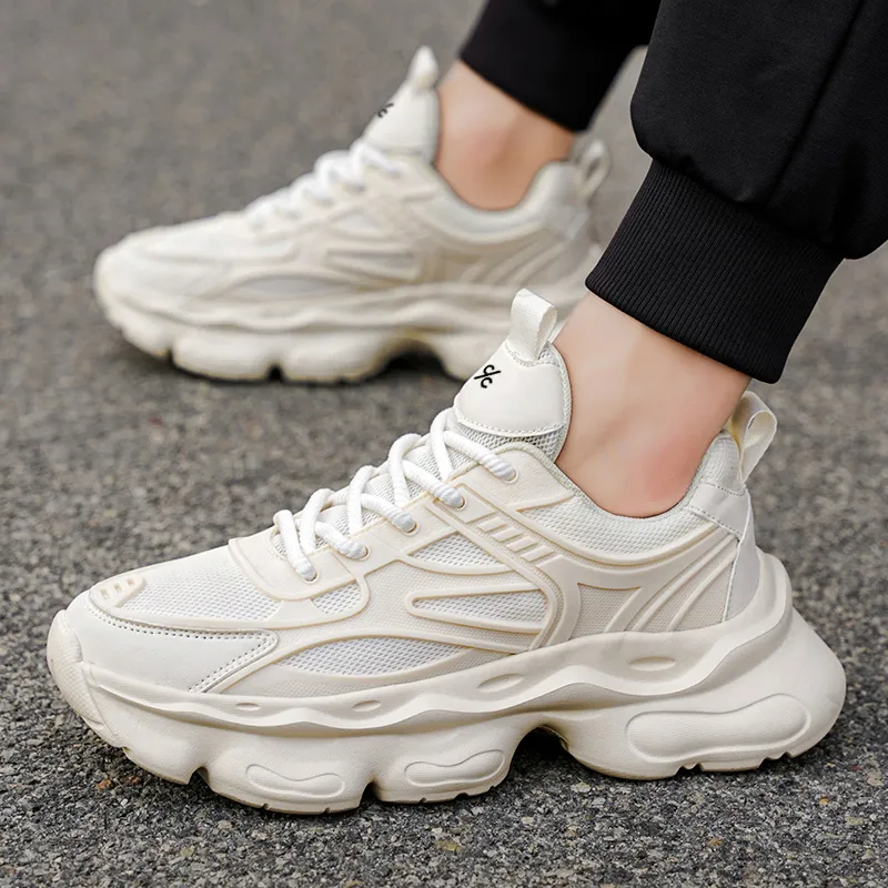 Colorful Creations Slip Resistant, Abrasion Resistant, Breathable, Height Increasing Low Top Chunky Sneakers Men's-6