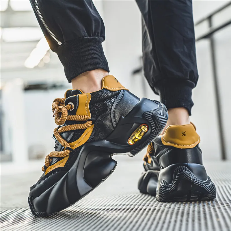 Colorful Creations Slip Resistant, Abrasion Resistant, Breathable, Height Increasing Chunky Sneakers Men's-9
