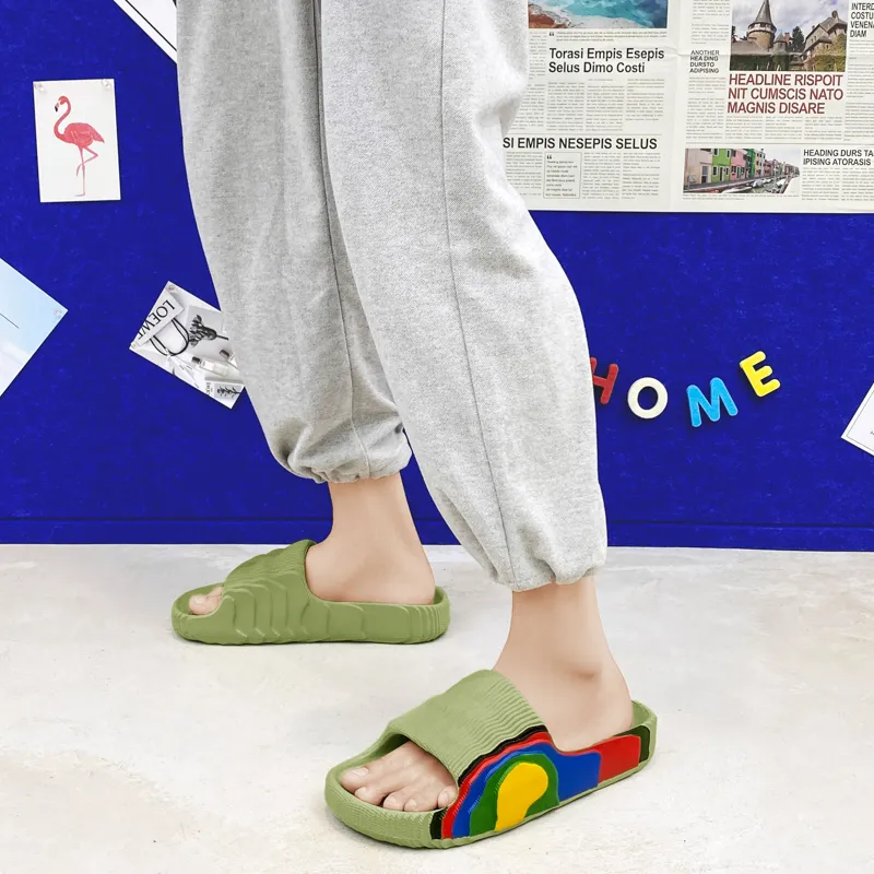 Colorful Creations Quiet Slip Resistant Odor Resistant Abrasion Resistant Slide Slippers Unisex Box-18