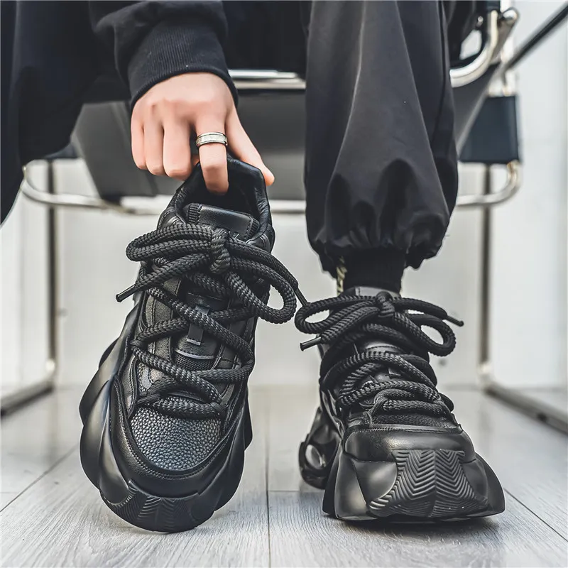 Colorful Creations Slip Resistant, Abrasion Resistant, Breathable, Height Increasing Chunky Sneakers Men's-7