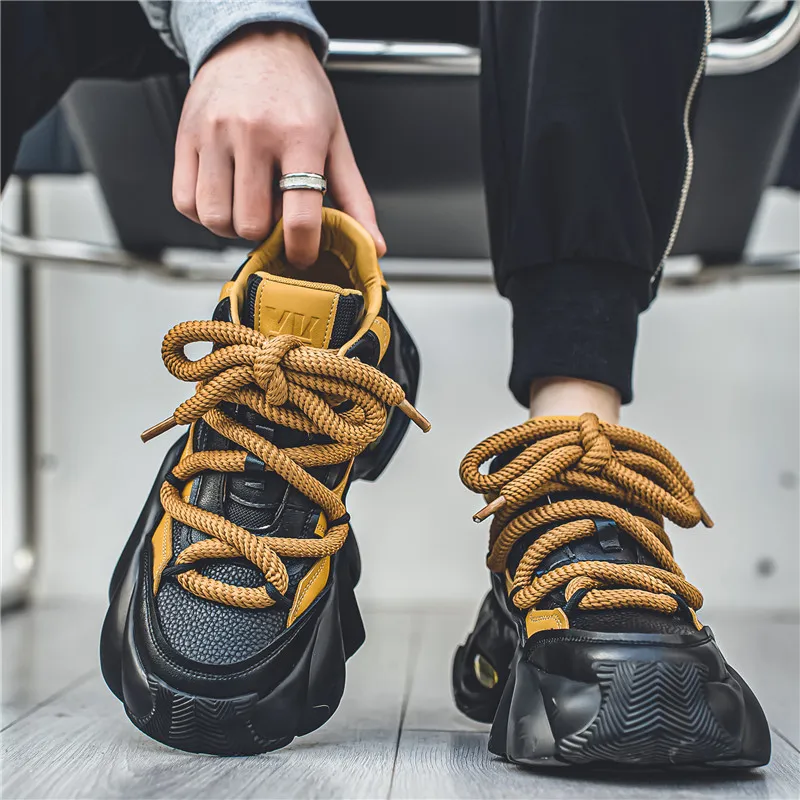Colorful Creations Slip Resistant, Abrasion Resistant, Breathable, Height Increasing Chunky Sneakers Men's-10