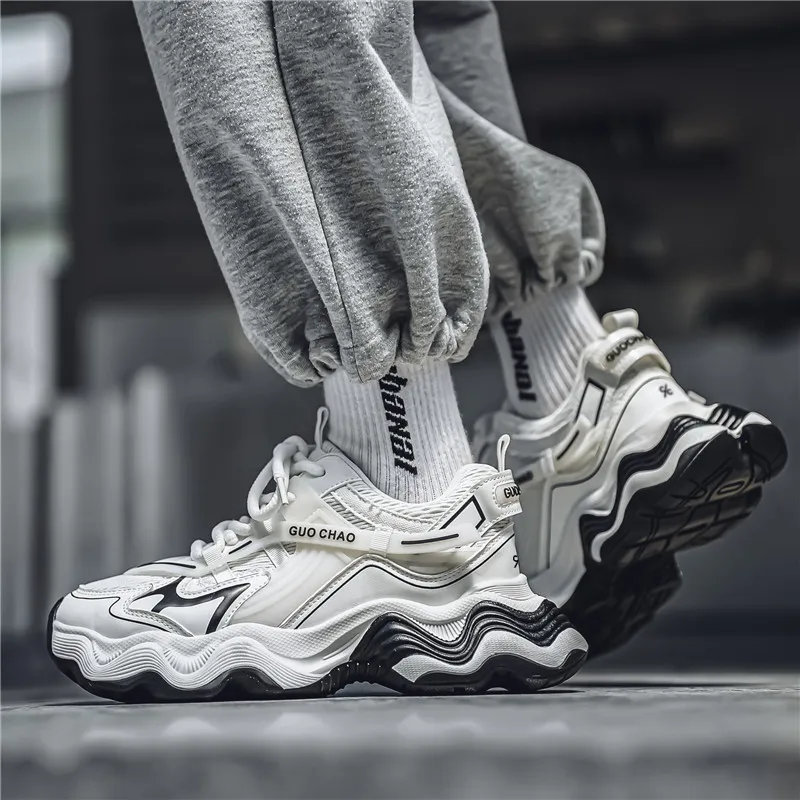 Colorful Creations Slip Resistant, Abrasion Resistant, Breathable, Height Increasing Low Top Chunky Sneakers Men's Box-11