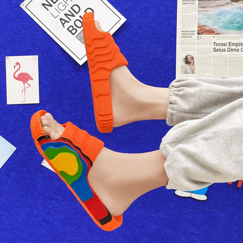 Colorful Creations Quiet Slip Resistant Odor Resistant Abrasion Resistant Slide Slippers Unisex Box-15
