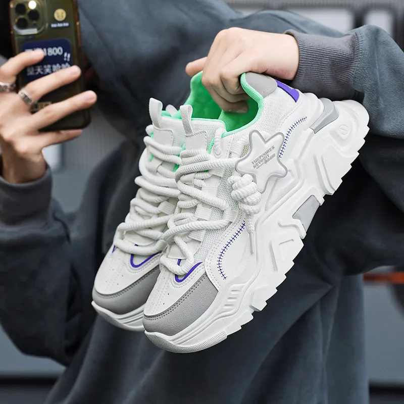 Colorful Creations Slip Resistant, Abrasion Resistant, Breathable, Height Increasing Low Top Casual Shoes Men's-3