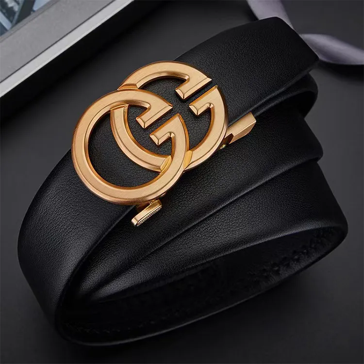 YUZHAOLIN Cow Split Leather Belts Men's Width 3.5CM-1