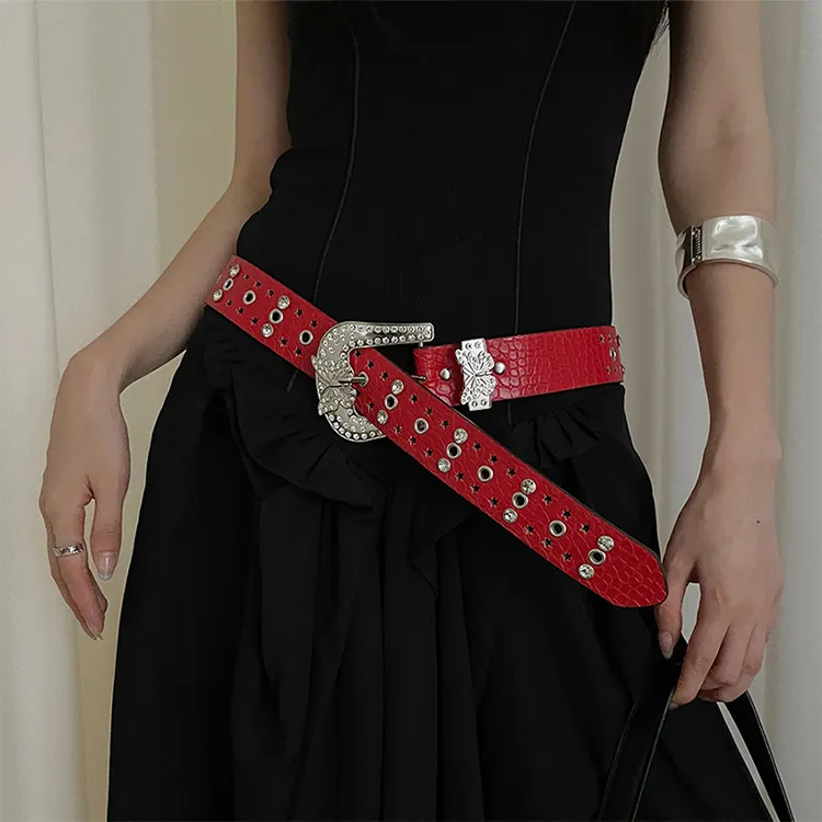 YUZHAOLIN Cow Leather Belts Women's 3.6cm-9