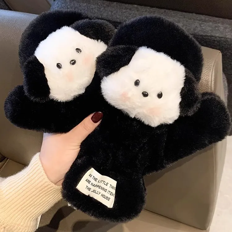 YUZHAOLIN Plush Knit Gloves Unisex-3