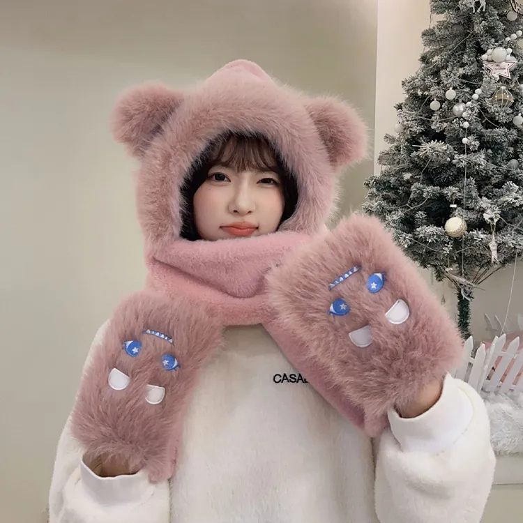YUZHAOLIN Faux Rabbit Fur Beanies Unisex-3