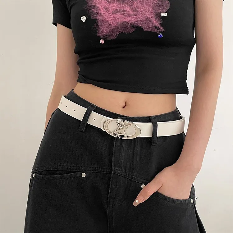 YUZHAOLIN Cow Split Leather Belts Unisex 2.7CM-5