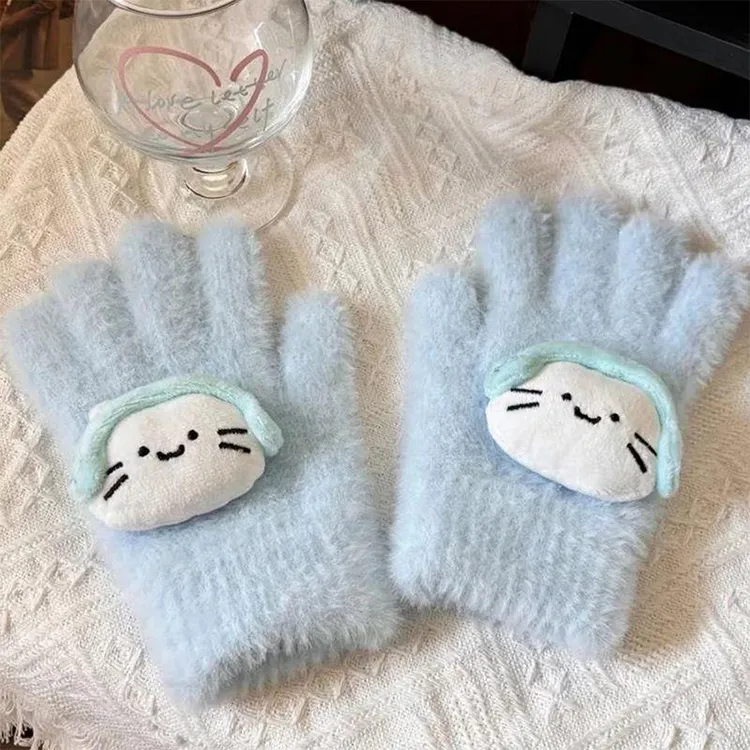 YUZHAOLIN Cotton Knit Gloves Unisex-5