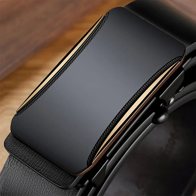 YUZHAOLIN Cow Split Leather Leather Belts Unisex 3.5CM-1