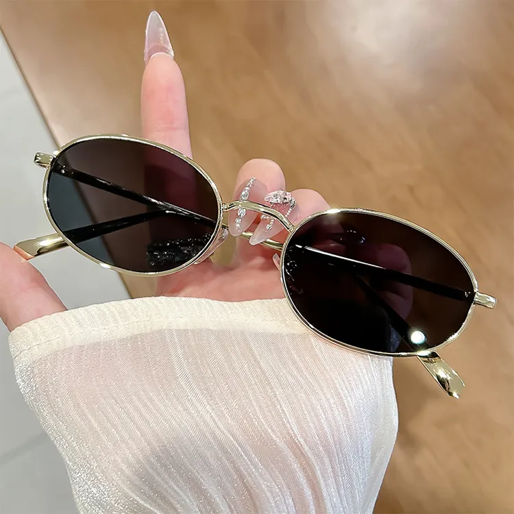 YUZHAOLIN Metal Oval Sunglasses Unisex-1