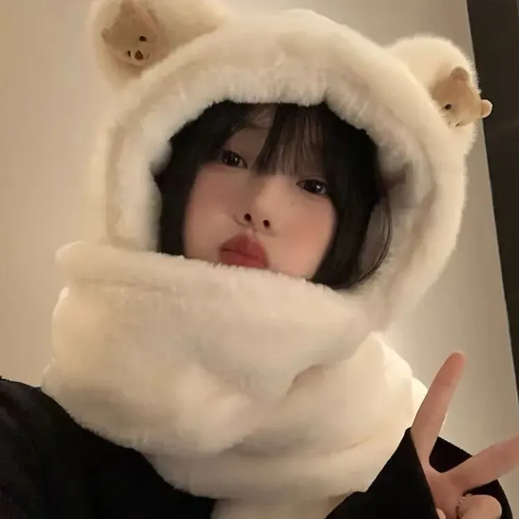 YUZHAOLIN Polyester Hoods & Plush Hats Women's-1