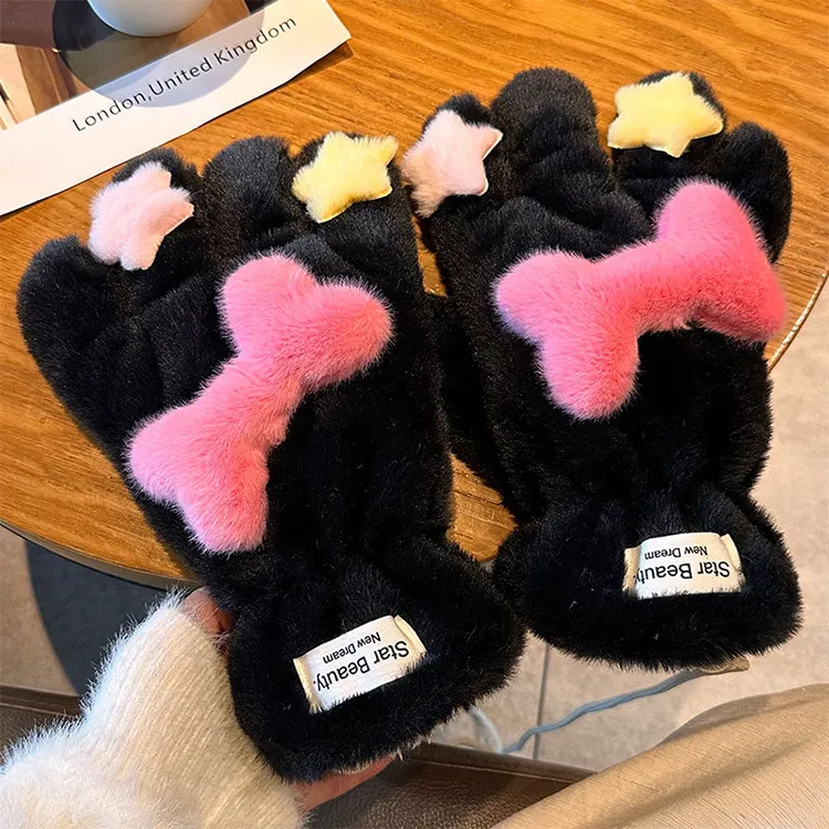 YUZHAOLIN Plush Knit Gloves Unisex-6