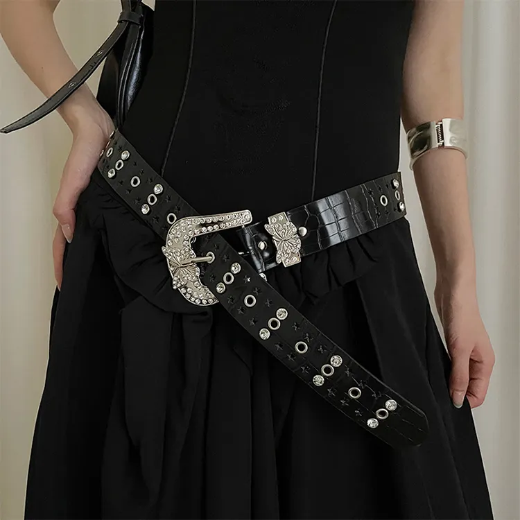 YUZHAOLIN Cow Leather Belts Women's 3.6cm-4