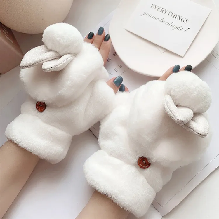 YUZHAOLIN Plush Knit Gloves Unisex-2