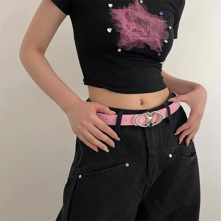 YUZHAOLIN Cow Split Leather Belts Unisex 2.7CM-8