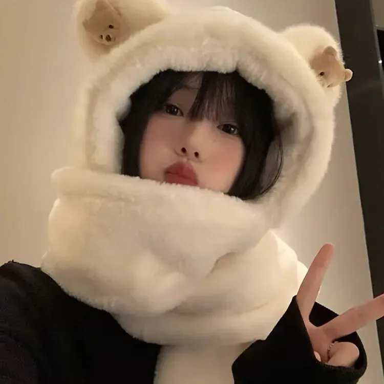 YUZHAOLIN Polyester Hoods & Plush Hats Women's-4