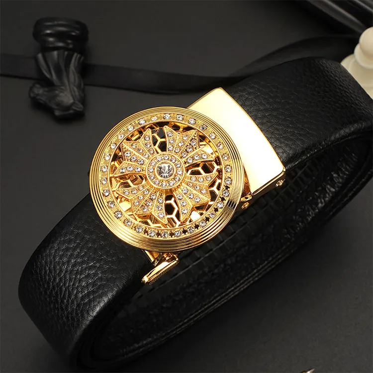 YUZHAOLIN Cow Split Leather Belts Men's Width 3.5CM-6