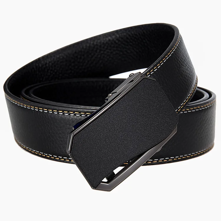 YUZHAOLIN Top Grain Cow Leather Leather Belts Men's 3.5CM-4