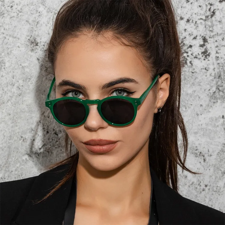 YUZHAOLIN PC Round Sunglasses Unisex-7