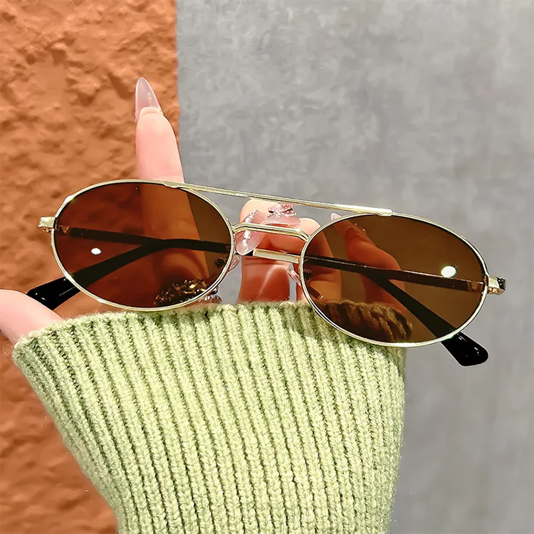 YUZHAOLIN Metal Oval Sunglasses Unisex-9