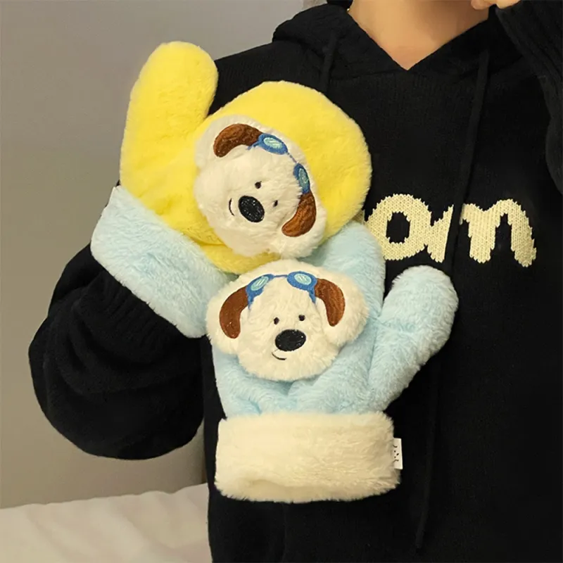 YUZHAOLIN Polyester Knit Gloves Women's-2