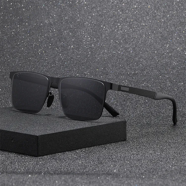 YUZHAOLIN Metal Square Sunglasses Unisex-1